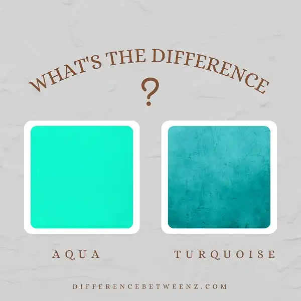 Difference between Aqua and Turquoise