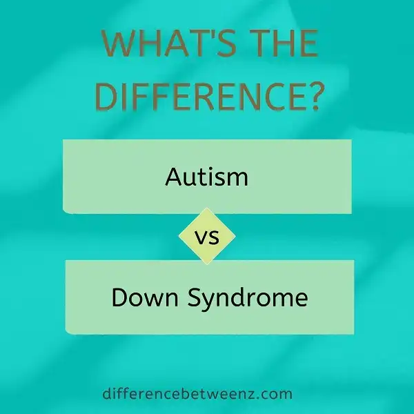 Difference between Autism and Down Syndrome