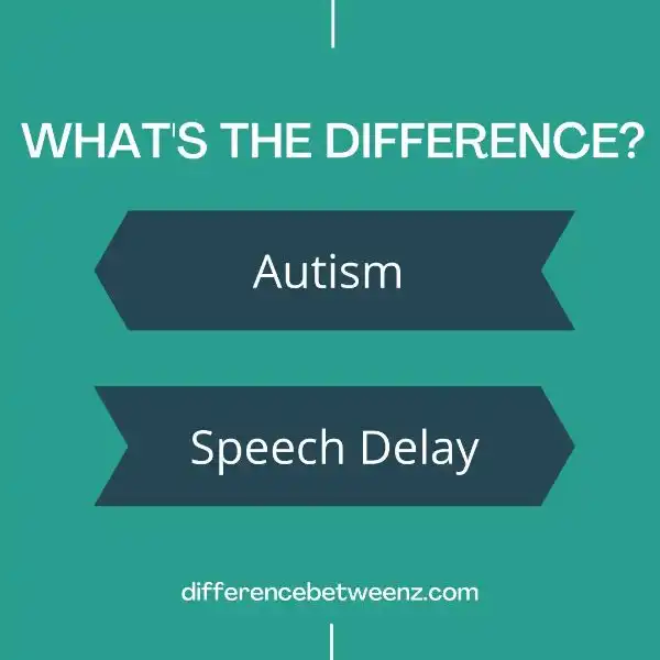 Difference between Autism and Speech Delay