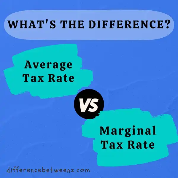 Difference between Average Tax Rate and Marginal Tax Rate