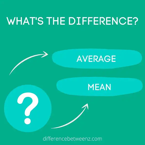 Difference between Average and Mean