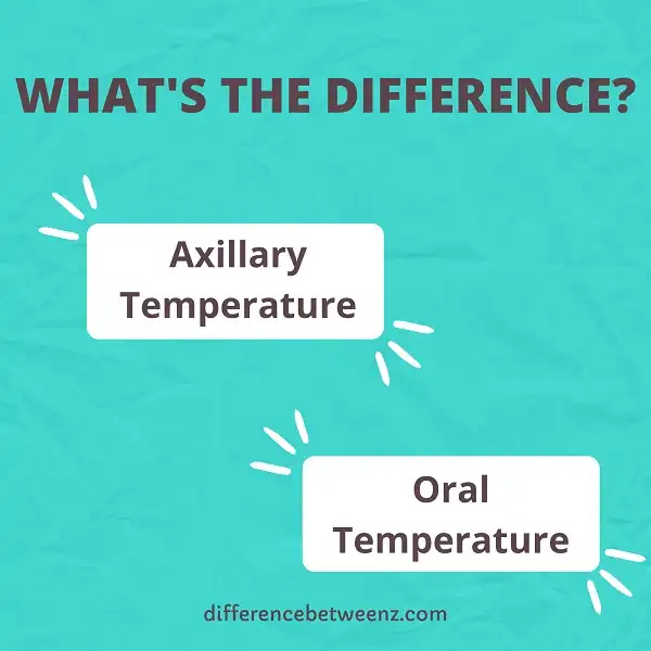 Difference between Axillary and Oral Temperature