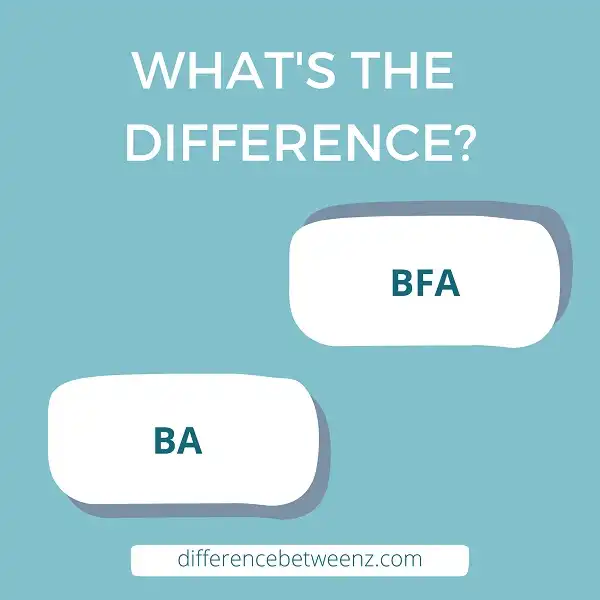 Difference between BFA and BA