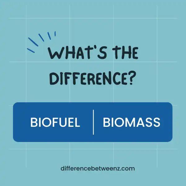 Difference between Biofuel and Biomass