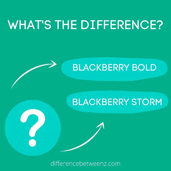 Difference between Blackberry Bold and Blackberry Storm