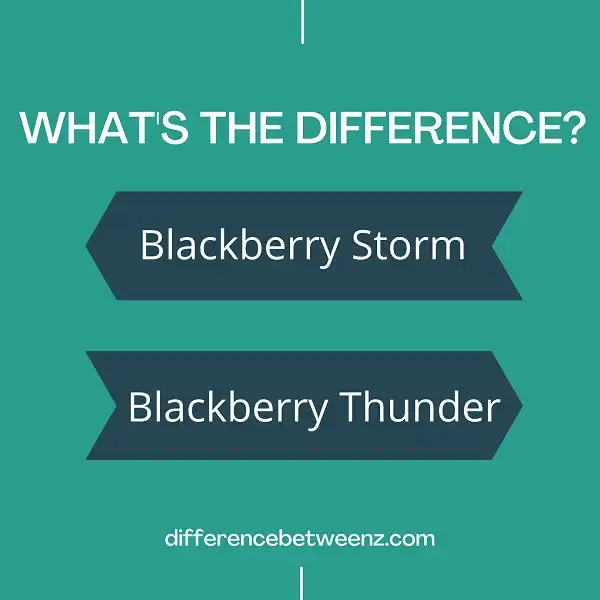 Difference between Blackberry Storm and Blackberry Thunder