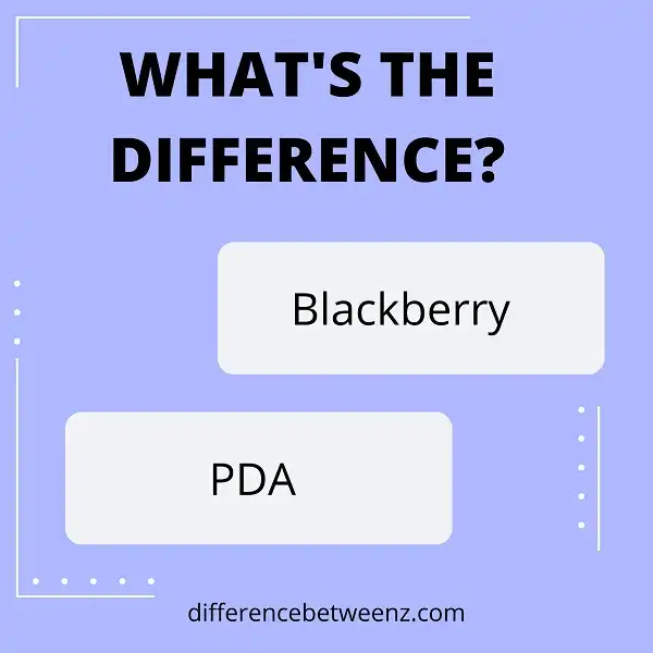 Difference between Blackberry and PDA
