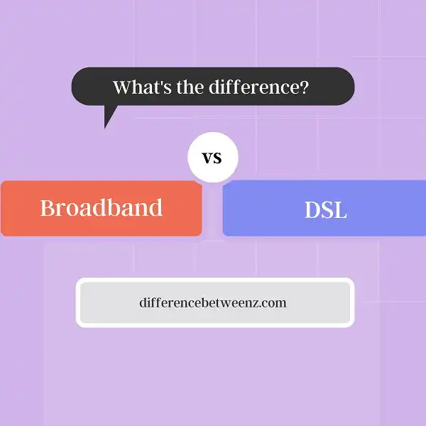 Difference between Broadband and DSL