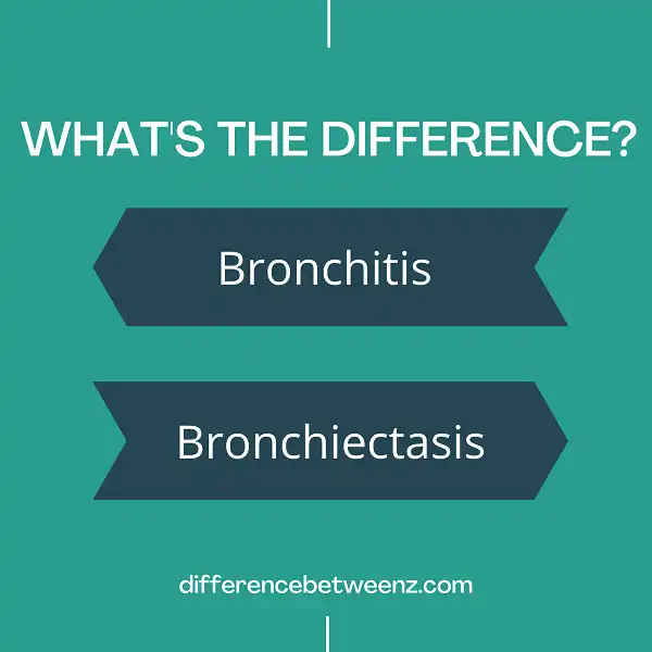 Difference between Bronchitis and Bronchiectasis