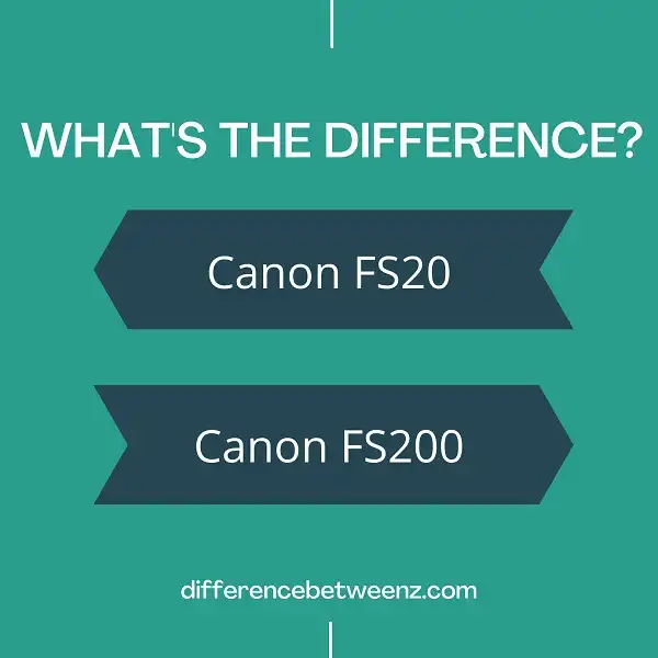 Difference between Canon FS20 and FS200