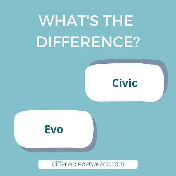 Difference between Civic and Evo
