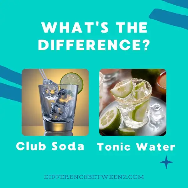 Difference between Club Soda and Tonic Water