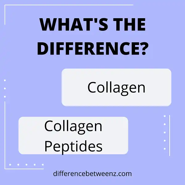 Difference between Collagen and Collagen Peptides