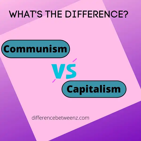 Difference between Communism and Capitalism
