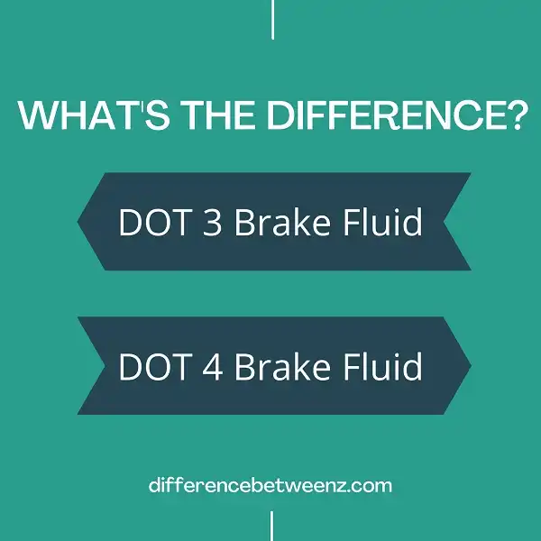 Difference between DOT 3 and DOT 4 Brake Fluid
