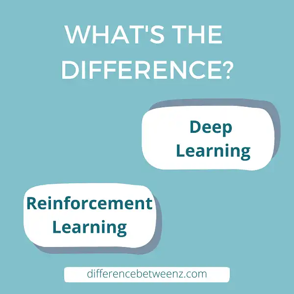 Difference between Deep Learning and Reinforcement Learning