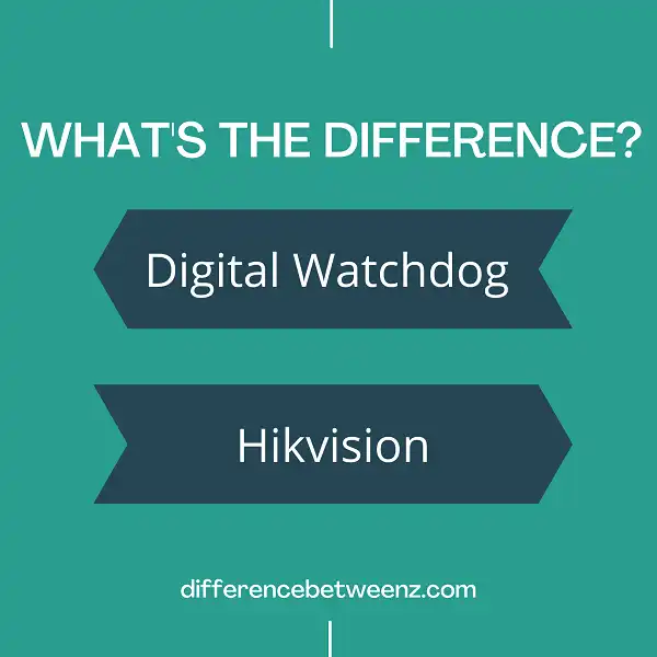Difference between Digital Watchdog and Hikvision