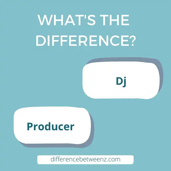 Difference between Dj and Producer