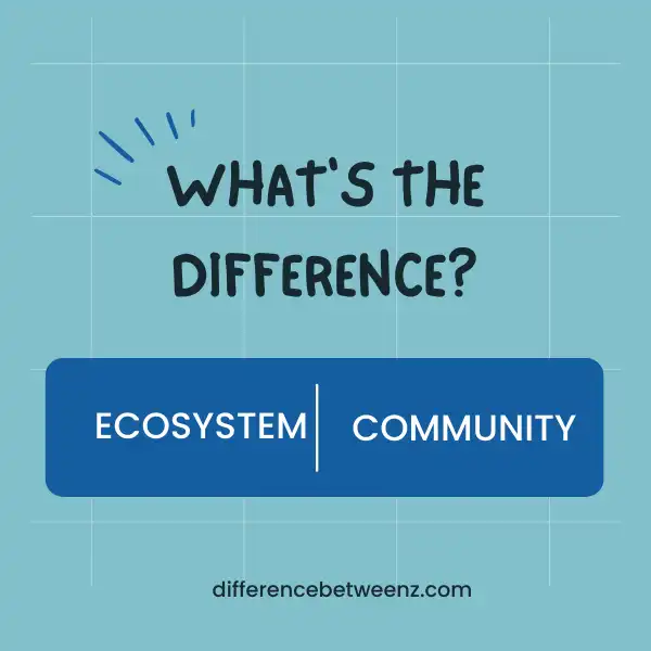 Difference between Ecosystem and Community