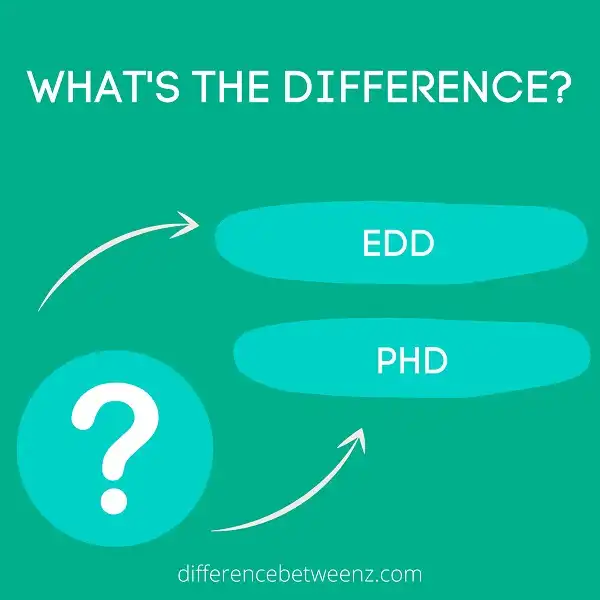 Difference between EdD and PhD