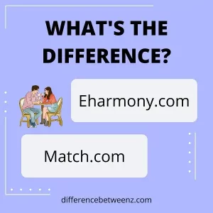 Difference between Eharmony.com and Match.com