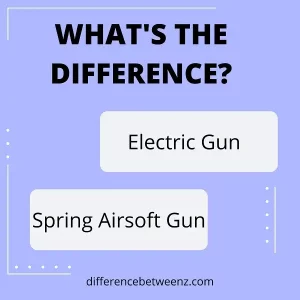 Difference between Electric and Spring Airsoft Guns