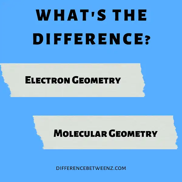 Difference between Electron Geometry and Molecular Geometry