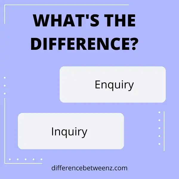 Difference between Enquiry and Inquiry