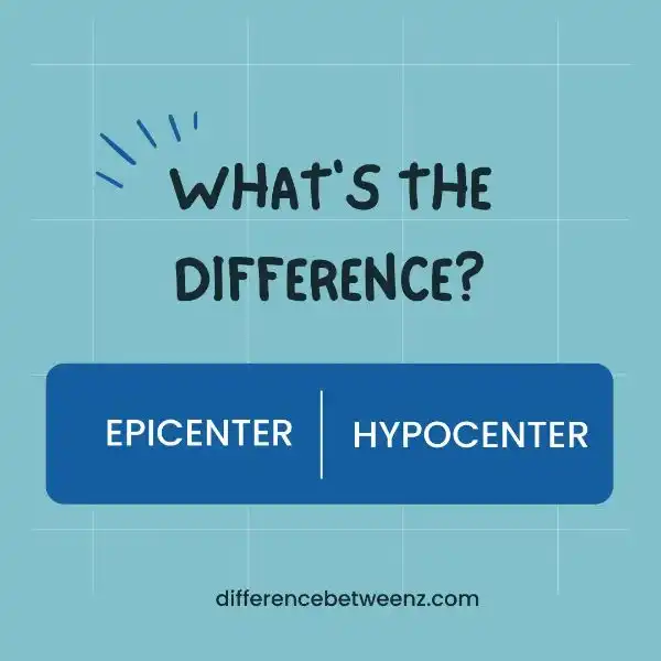 Difference between Epicenter and Hypocenter