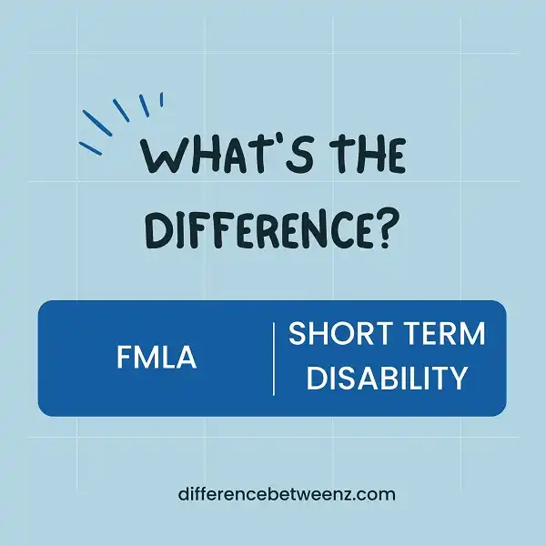Difference between FMLA and Short Term Disability