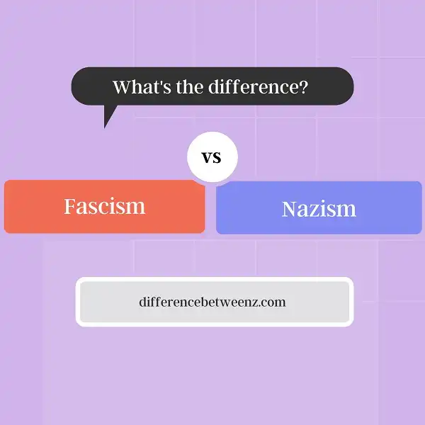 Difference between Fascism and Nazism