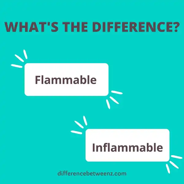 Difference between Flammable and Inflammable