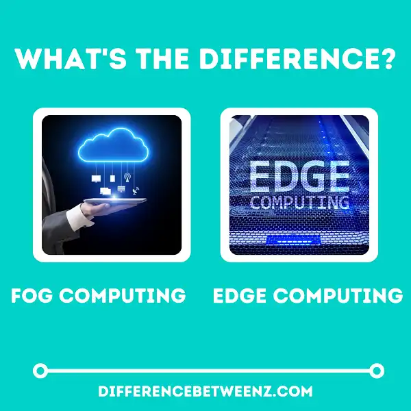 Difference between Fog Computing and Edge Computing