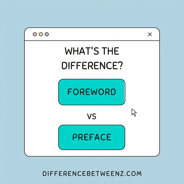 Difference between Foreword and Preface