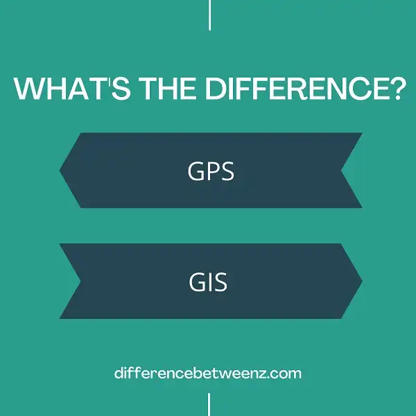 Difference between GPS and GIS