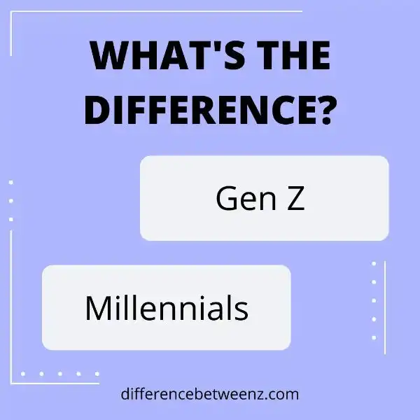 Difference between Gen Z and Millennials