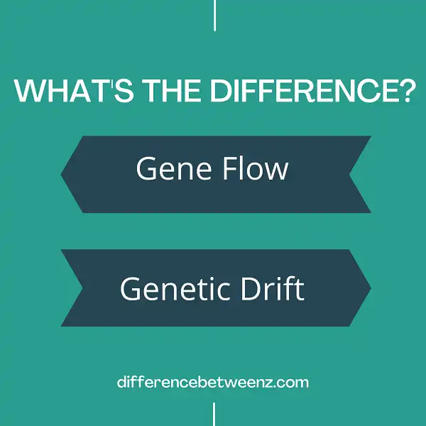 Difference between Gene Flow and Genetic Drift