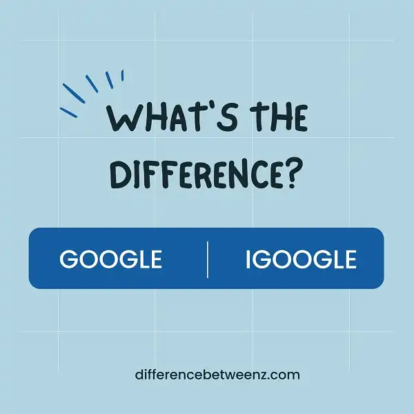 Difference between Google and Igoogle