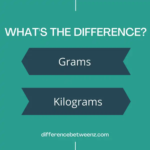 Difference between Grams and Kilograms