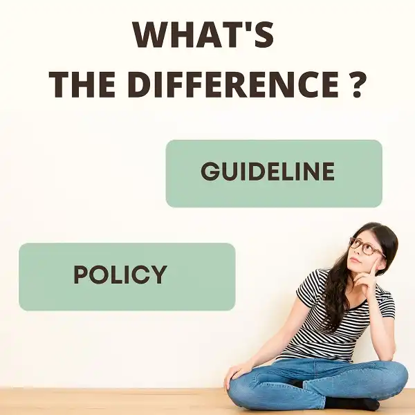 Difference between Guideline and Policy