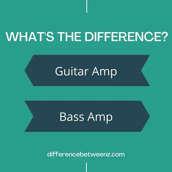 Difference between Guitar Amp and Bass Amp