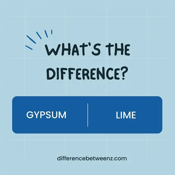 Difference between Gypsum and Lime