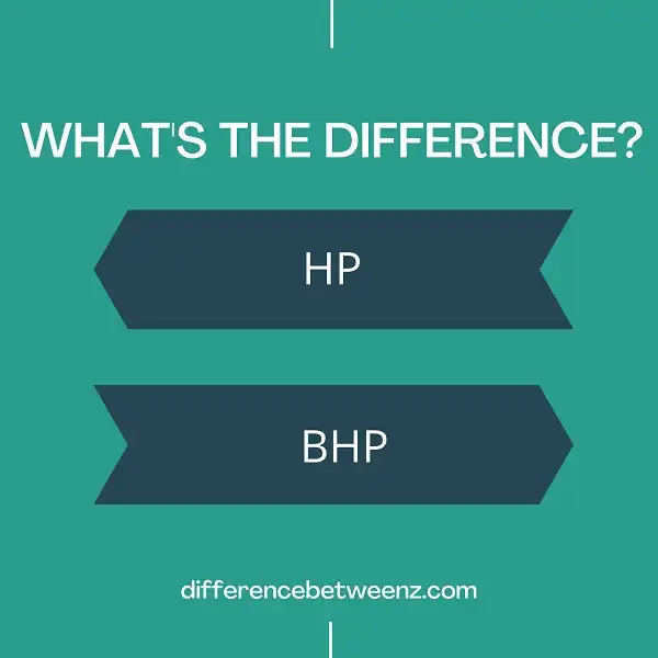 Difference between HP and BHP