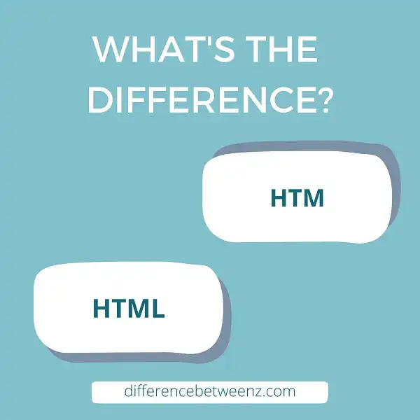 Difference between HTM and HTML