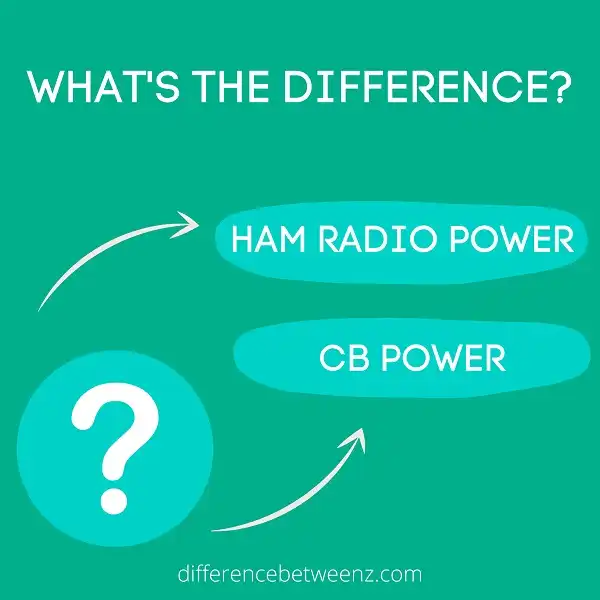 Difference between Ham Radio and CB Radio