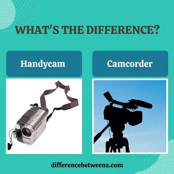 Difference between Handycam and Camcorder