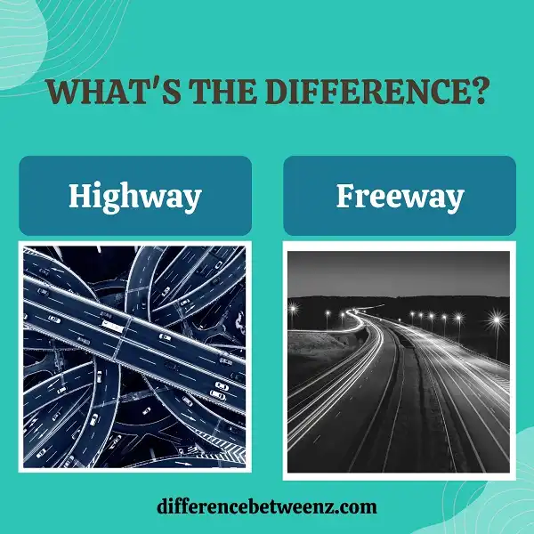 Difference between Highway and Freeway