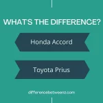 Difference between Honda Accord and Toyota Prius