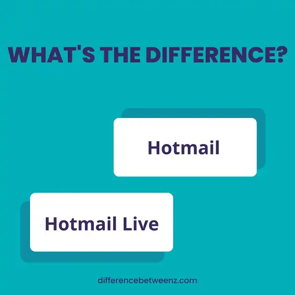 Difference between Hotmail and Live