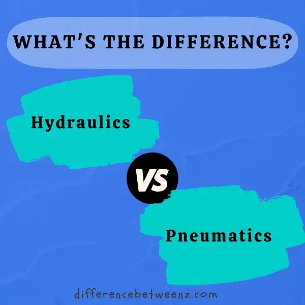Difference between Hydraulics and Pneumatics